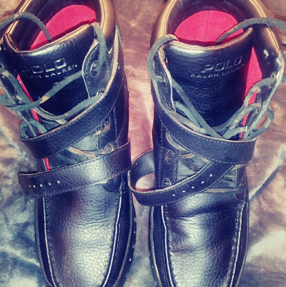 Black Ralph Lauren Polo Boots